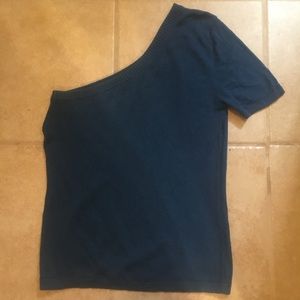 Silk/cashmere blend one sleeve Moda top